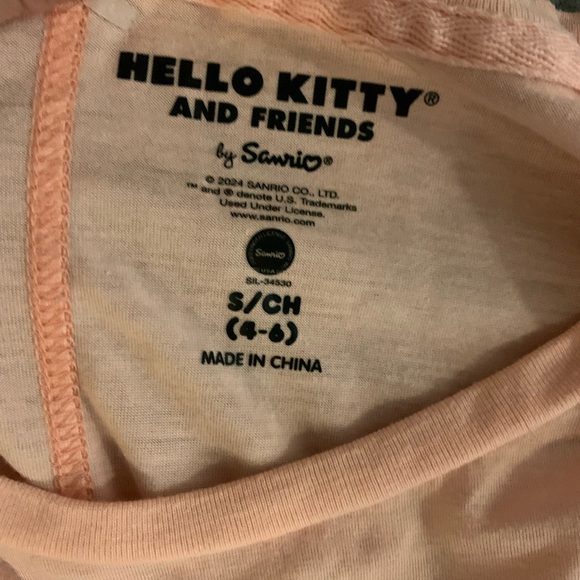 Hello Kitty and Friends Sleep Shirt Mini Dress Tee Dress Peach Sorbet Pink Small - Picture 13 of 16